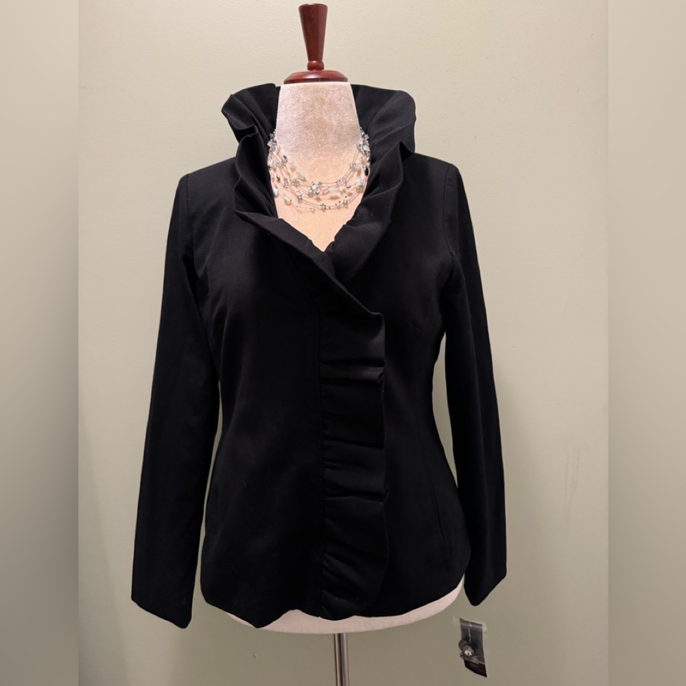 I.N.C. International Concepts Ruffle Snap fitted blazer-MP- BNWT